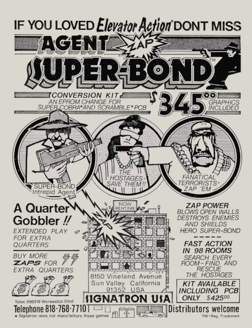 Agent Super Bond (scobra hardware) [Bad Colours] Game Cover